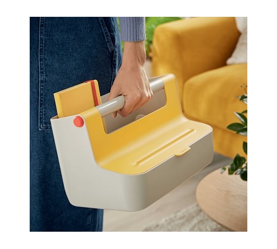 Короб для хранения LEITZ Cosy, soft touch, желтый 61250019