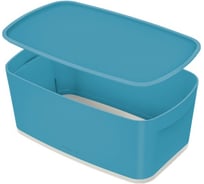 Короб LEITZ MyBox Cosy с крышкой, soft touch, малый, синий 52630061