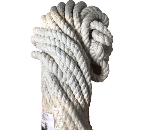Хлопчатобумажный канат ЭБИС 12 мм 20 м белый 73907