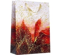 Подарочные пакеты Миленд Листья 31x42x12 см, фасовка 6 шт 072542