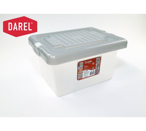 Ящик с крышкой Darel Plastic 5 л. серый 1 0105