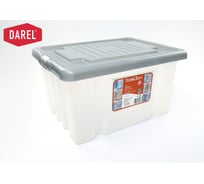 Ящик с крышкой Darel Plastic 18л серый ЯФ0118