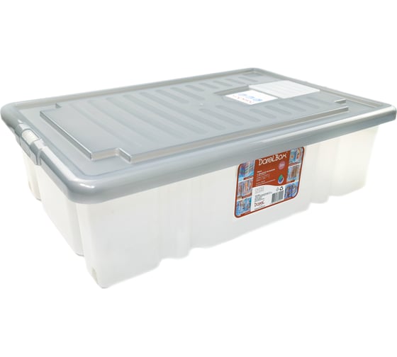 Ящик с крышкой Darel Plastic 36л серый ЯФ0136