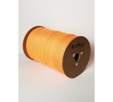 Веревка страховочно-спасательная ОАО КАНАТ "ЭЛЬБРУС" ø12мм, 100м, цветная, оплётка из кручёных нитей, статическая с сердечником низкого растяжения, 1010480012Э100