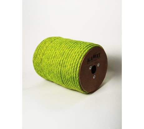 Веревка страховочно-спасательная ОАО КАНАТ "КАЗБЕК" ø10мм, 200м, цветная, оплётка из некручёных нитей, статическая с сердечником низкого растяжения, 1010480010К200