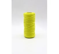 Полиэфирный вязаный шнур truEnergy без сердечника, 1,5 мм, желтый, бобина 100 м 12846