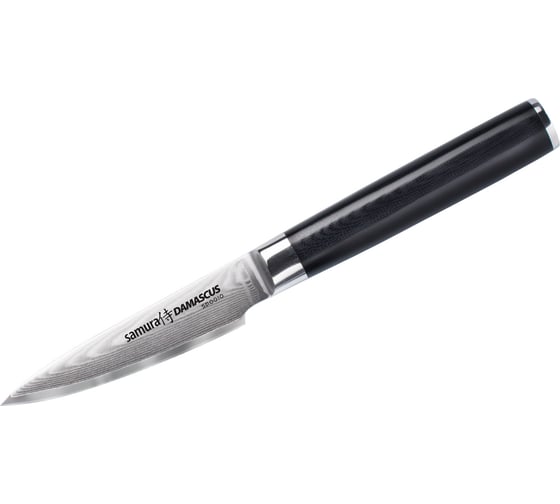 Нож кухонный овощной Samura DAMASCUS 90 мм, G-10, дамаск 67 слоев SD-0010/K