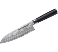 Нож кухонный Сантоку Samura DAMASCUS 180 мм, G-10, дамаск 67 слоев SD-0094/K