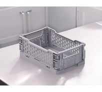 Корзинка для хранения складная GONDOL CASSA XS, серая, 0.66 л G-633-G