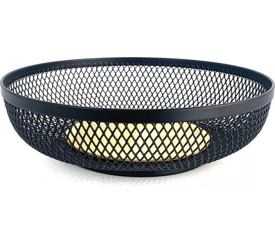 Корзина для хранения Arya Home Arya с деревянным основанием, черный 8680943251220 1