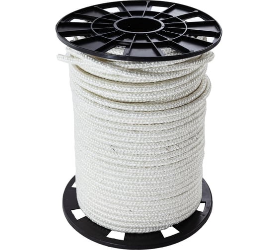 Фал капроновый плетёный Политех 16-ти прядный, с сердечником Ф10, 100м, 1300кгс 8001763