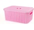 Корзина с крышкой Comfort Life Вязаный узор 10 л, розовая 1/24 ЕК-601-3 1