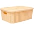 Корзина с крышкой Comfort Life Вязаный узор 6 л, коричневая 1/24 ЕК-600-8 1