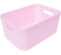 Корзина Comfort Life Вязаный узор 6 л, розовая 1/32 ЕК-611-3