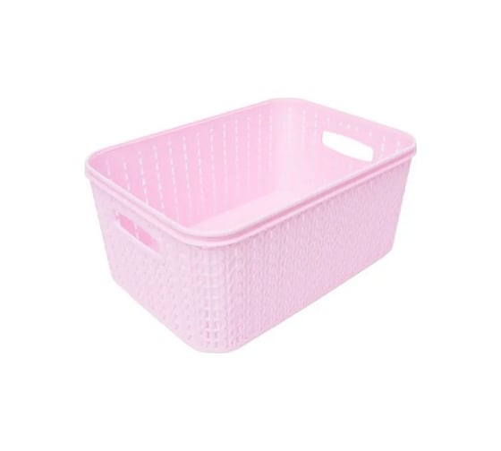 Корзина Comfort Life Вязаный узор 6 л, розовая 1/32 ЕК-611-3