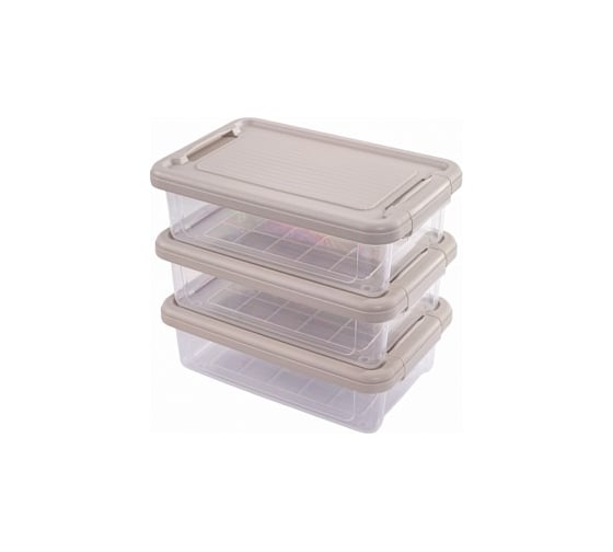 Набор коробок для хранения HOBBY LIFE STORMAX INFINITY 3 шт, 3 л HL021334
