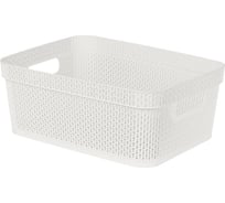 Корзина Blocker п/п, 365x270x141, 11 л, с ручками, стенки перфорированные, дно сплошное, белое облако 36148