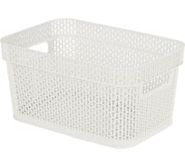 Корзина Blocker п/п, 271x183x137, 5 л, с ручками, стенки перфорированные, дно сплошное, белое облако 36150