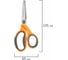 Ножницы BRAUBERG PROFESSIONAL 3 шт 135, 180, 210 мм, серо-оранжевые ручки 272981 9