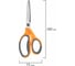Ножницы BRAUBERG PROFESSIONAL 3 шт 135, 180, 210 мм, серо-оранжевые ручки 272981 10