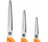 Ножницы BRAUBERG PROFESSIONAL 3 шт 135, 180, 210 мм, серо-оранжевые ручки 272981 7