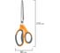 Ножницы BRAUBERG PROFESSIONAL 3 шт 135, 180, 210 мм, серо-оранжевые ручки 272981 11