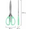 Ножницы BRAUBERG CLASSIC PRO 3 шт 155, 185, 210 мм, мятные ручки 272979 1