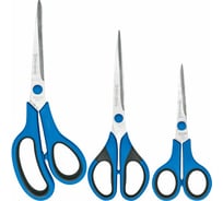 Ножницы BRAUBERG UNIVERSAL 3 шт 140, 170, 210 мм, черно-синие ручки 272978