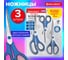 Ножницы BRAUBERG UNIVERSAL 3 шт 140, 170, 210 мм, черно-синие ручки 272978 2