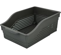 Контейнер хозяйственный МУЛЬТИДОМ Лофт на колесах широкий 305х210х125 мм серый 622 018