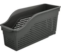 Контейнер хозяйственный МУЛЬТИДОМ Лофт на колесах узкий 355х130х170 мм серый 621 018