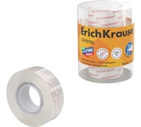 Клейкая лента ErichKrause Кристально прозрачная, 18 мм x 33 м, повышенная прозрачность 59663