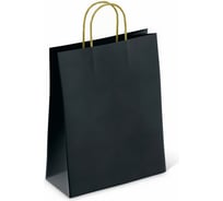 Крафт пакет бумажный ОФИСМАГ Black 26х15х35 см, с кручеными ручками, плотность 80 гр/м2, моноцвет 112429 701004