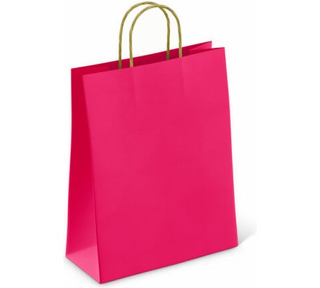 Крафт пакет бумажный ОФИСМАГ Ruby red 26х15х35 см, с кручеными ручками, плотность 80гр/м2, моноцвет 112412 701002