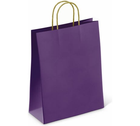 Крафт пакет бумажный ОФИСМАГ Dark violet 26х15х35 см, с кручеными ручками, 80 гр/м2, моноцвет, 112405 701003