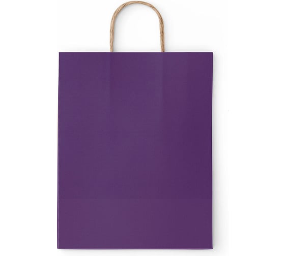 Крафт пакет бумажный ОФИСМАГ Dark violet 26х15х35 см, с кручеными ручками, 80 гр/м2, моноцвет, 112405 701003