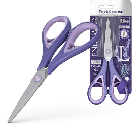 Ножницы ErichKrause Endeavor Lavender, 16 см, ассорти в блистере по 1 шт 56927