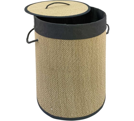 Корзина для белья Homium for Home, Eco, размер 35х35х50 см, круглая, 48 литров laundry17 1