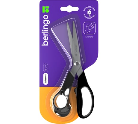 Ножницы для левшей Berlingo Left Hand 16 см, эргономичные ручки, европодвес DNs_16005
