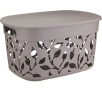 Коробка IDEA ФЛОРА 12 л с крышкой М 2363