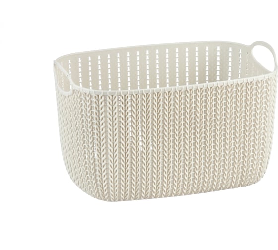 Корзинка IDEA ВЯЗАНИЕ 7л белый ротанг М 2381 1