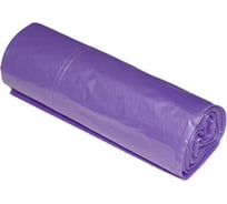 Мешки для мусора с завязками фиолетовые (20 шт; 60 л; 30 мкм; ПНД; 60x70 см) ООО Комус 839693