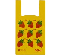 Пакет-майка LAIMA комплект 100 шт, 30+15x55, ПНД Клубники, 15 мкм 700793