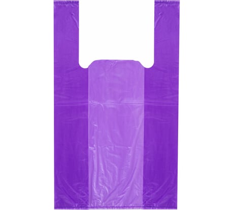 Пакет-майка LAIMA комплект 100 шт, 25+13x44, ПНД фиолетовый, 13 мкм 700795