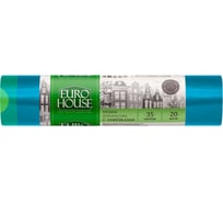 Мешки для мусора с завязками (20 шт; 35 л; 14 мкм; 50х57 см) EUROHOUSE 3625