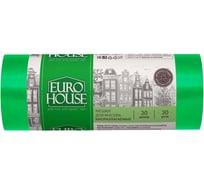 Мешки для мусора биоразлагаемые (30 шт; 30 л; 6 мкм; 48х57 см; ПНД) EUROHOUSE 9078
