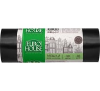 Мешки для мусора (30 шт; 30 л; 5 мкрн; 48х54см; ПНД; черные) EUROHOUSE 3621