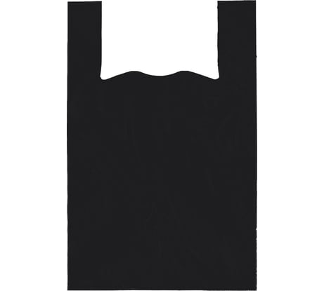 Пакет-майка LAIMA комплект 50 шт, 40+18x70, ПНД черный 25 мкм 700792