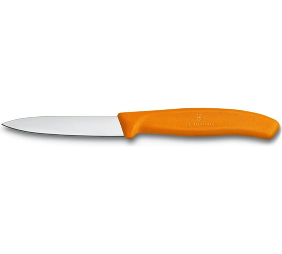 Нож для очистки овощей Victorinox Swiss Classic лезвие 8 см, прямая заточка, оранжевый 6.7606.L119