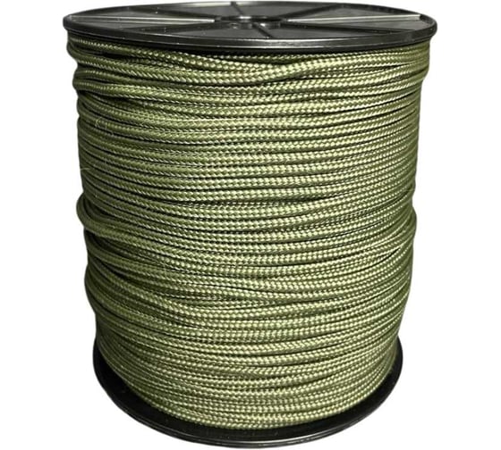 Шнур плетеный полипропиленовый ООО Оптхозторг 3 мм 100 м хаки 05831008 1